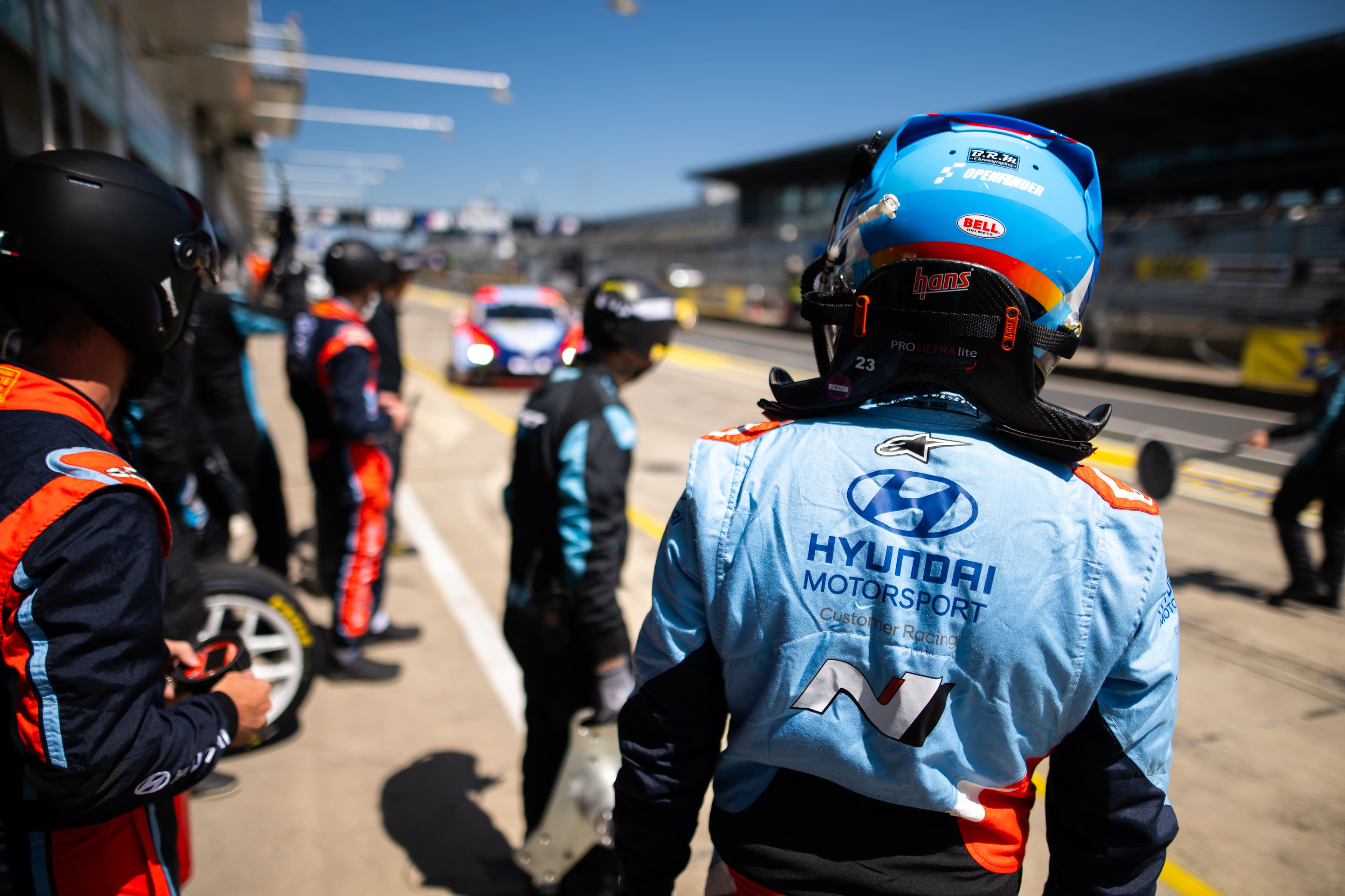 Pit lane at the Nurburgring